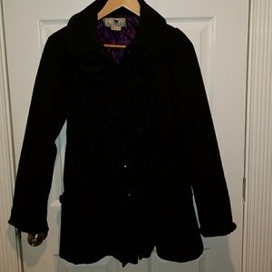 JOIES fancy black peacoat